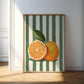 Orange Wall Decor, Orange Fruit Poster, Farmhouse Kitchen Art Painting, Kitchen Prints, Trendy Food Art, Retro Kitchen Art, Frui