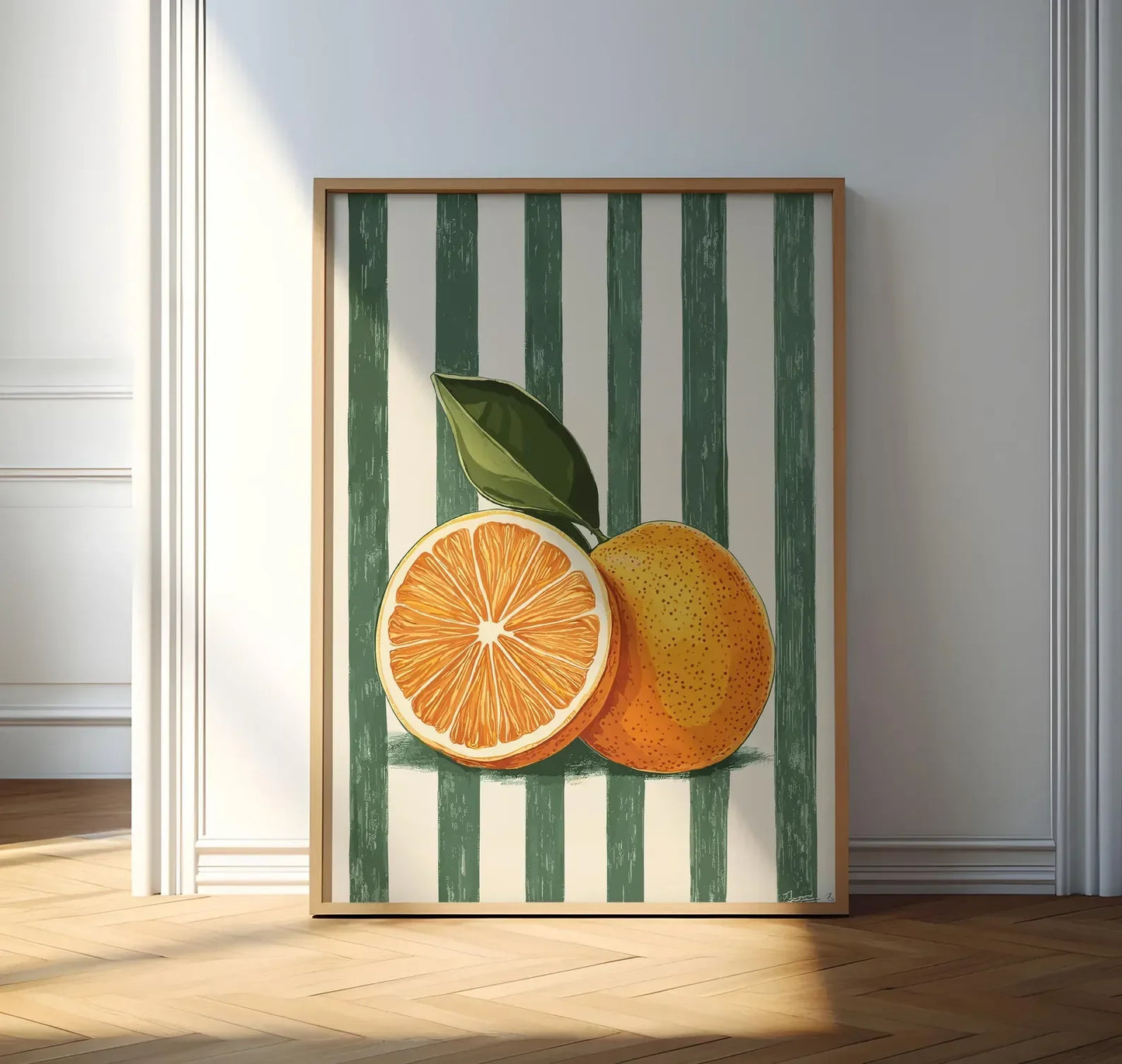Orange Wall Decor, Orange Fruit Poster, Farmhouse Kitchen Art Painting, Kitchen Prints, Trendy Food Art, Retro Kitchen Art, Frui