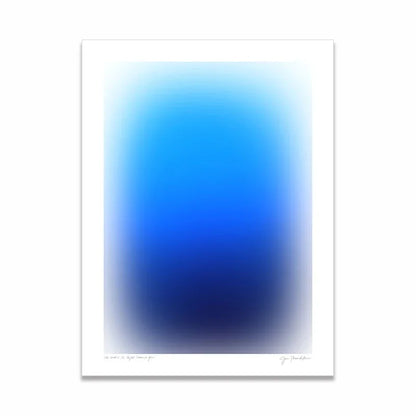 Modern , Minimalist, Wall Art, Gradient Swoosh Blue Orange, HD Canvas Print Poster, Home Living Room, Room Decoration
