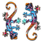 Garden Decor Statue Resin Gecko Wall Art Decor, Water Transfer Figurines Lizard Outdoor Hanging Decorations For Home Decor