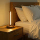Natural Wood LED Table Lamp USB Powered Desk Lamp Retro Night Light Minimalist Bedside Lamp for Bedroom Ambient Lighting
