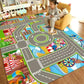 VIAKAMA Cartoon Carpet Kindergarten Early Childhood Education Children's Room Traffic Car Park Track Baby Play House Game Mats