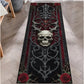 Skull Pattern Gothic Runner Rug Red Black Rose Decor Carpet Soft Non-Slip Art Home Decor Mat for Hallway Living Room Bedside