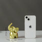 1pc Collectible figurine  , Simple modern black and gold elephant ornament home decor small sculpture.