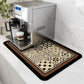 VIKAMA Coffee Machine Mat Rubber Backing Water-Absorbent Dish Drying Pad Kitchen Worktop Drainage Mat Home Decor