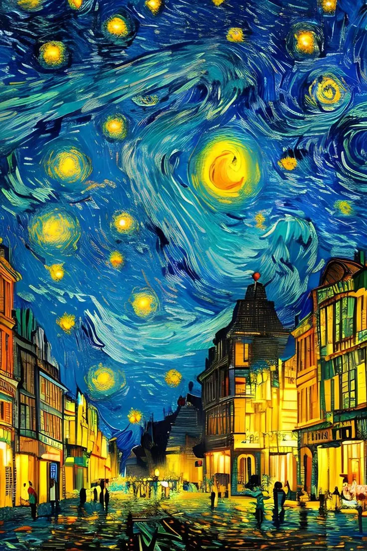 Van Gogh Sunflower Flower Starry Sky Art Pictures Poster Printing Oil Painting Canvas Painting For Modern Home Decor Gift
