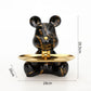 2025 New Graffiti Bear Figurine Home Decoration Animal Statue Keys Storage Shelf Modern Room Sculpture Table Decor Statues Gift