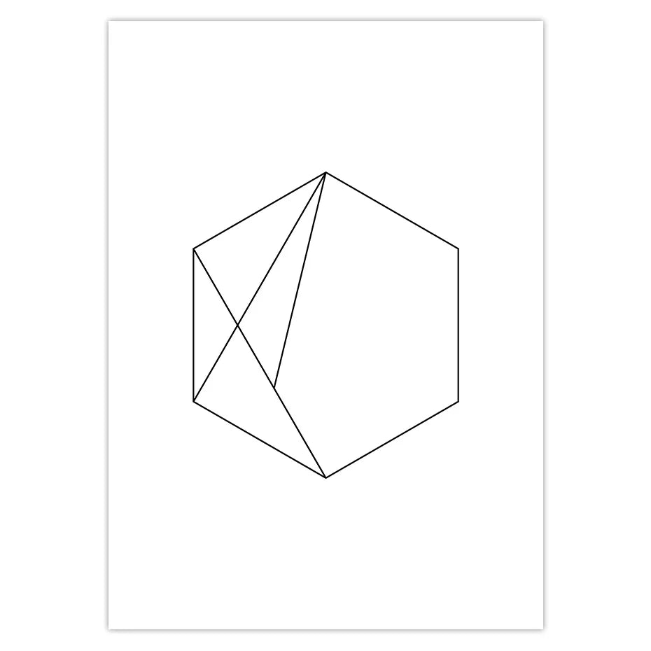 Scandinavian Decor Geometric Fox Diamond Nordic Posters and Prints Wall Art Poster Nordic Decoration Art Decor Canvas Print