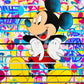 Mickey Mouse Minnie Street Graffiti Canvas Painting Prints Poster Creative Modern Wall Art Pictures Living Room Home Decor