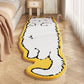 VIKAMA Cartoon Cat Rug - Warm Fuzzy Floor Mat for Living Room, Bedroom, Bedside, Children's Room - Comfortable Home Decor