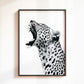 Fashion Stylish Wall Art Print - Trendy Leopard Roar Print - Black and White - Home Decor - Printable Wall Art Digital Download