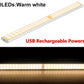 LED Under Cabinet Night Light Motion Sensor Closet Light Kitchen Bedroom Lighting Wall Lamp With Magnetic Strip USB Rechargeable
