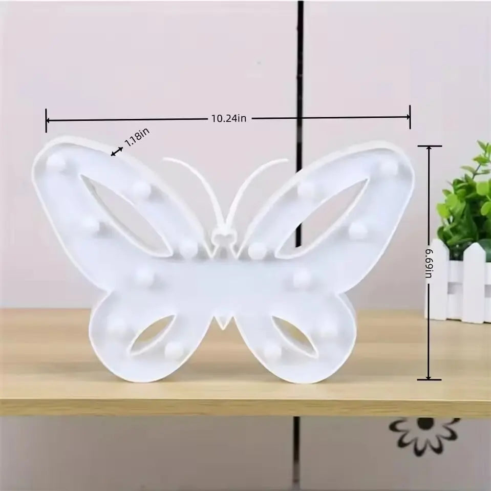 1PC Creative LED Shaped Lamp Indoor Battery Powered Wall Light,Decoration Night Light For Bedroom Table Beach Party&Photography