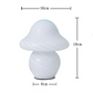 Mushroom LED Table Lamp American Medieval Mushroom Lamp Vintage Striped Glass Table Lamp Retro Bedside Bedroom Atmosphere Light
