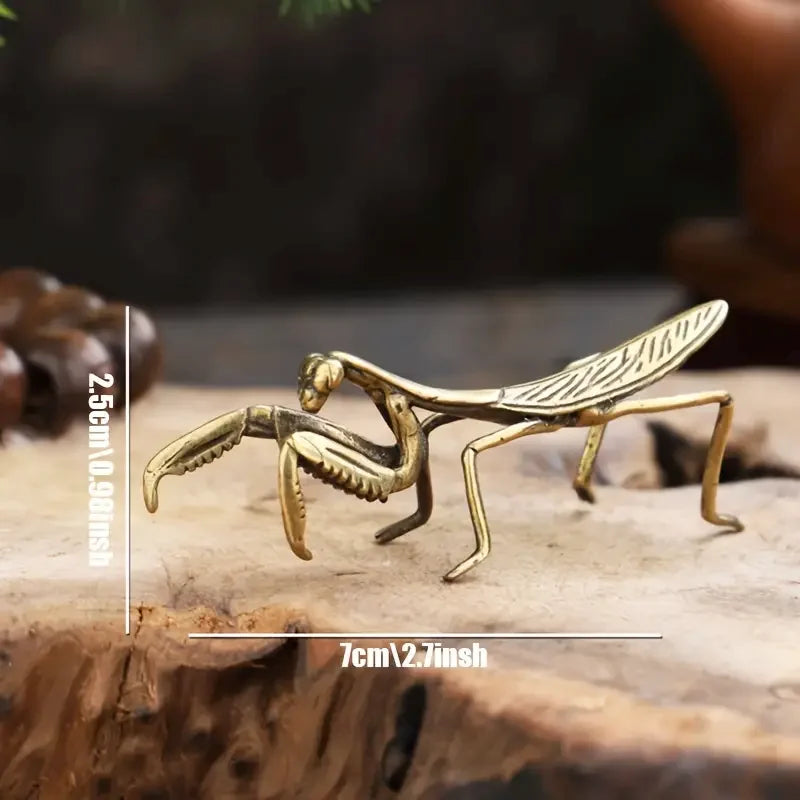 Pure Brass Rooster Figurine - Intricate Golden Animal Brass Home Decor Office Gift Detailed Feathers Comb Table Ornament Tea Pet