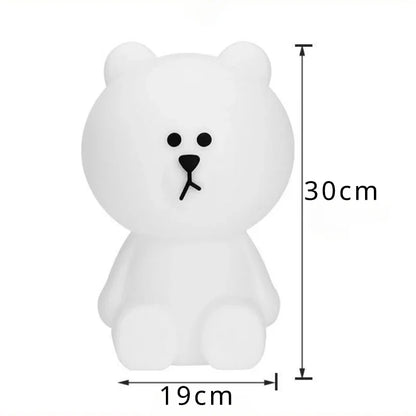LED Cute Bear Mood Light Night Lamp Children's Bedroom Bedside Lights LED Table Light Living Room Floor Light Birthday Gift