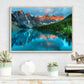 Nature Landscape Green Forest Mountain Lake Boat Poster Print Canvas Painting Wall Art Pictures Modern Living Room Home Decor