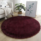 VIKAMA Pink Round Carpet Fluffy Soft Area Floor Mat Children Girls Room Princess Castle Plush Carpet Living Room Home Decor