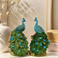 1 Piece of Artistic Peacock Resin Craft Sculpture Ornament, Feng Shui Home Decoration, Luxurious Decoration for Living Room, Foyer, and Wine Cabinet