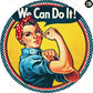 Rosie The Riveter Metal Sign "We Can Do It" Retro Wall Art Aluminum Plaque Home Decor