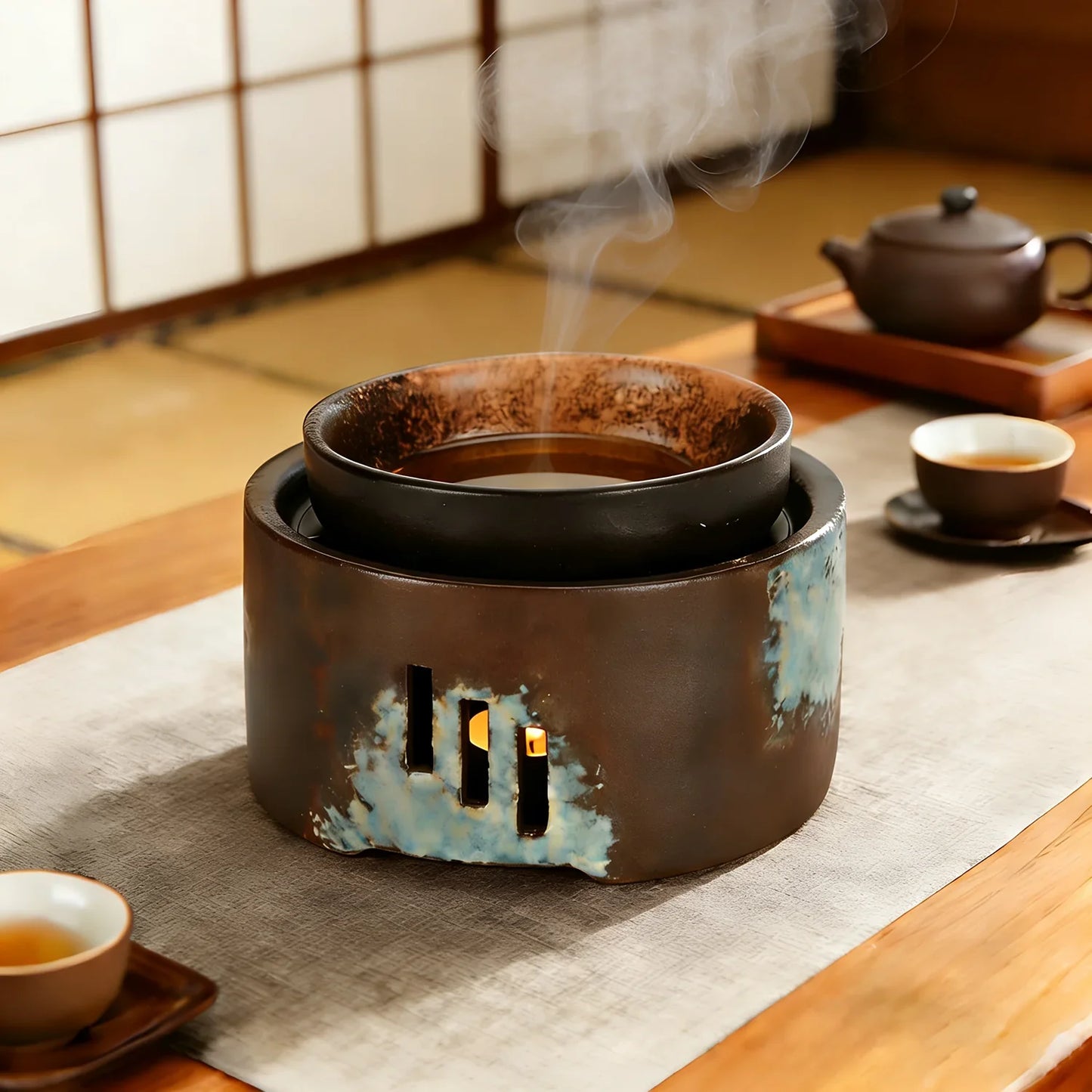 Ceramic Essential Oil Burner Wax Melt Warmer Burner Candle Heating Holder Essential Oil Diffuser for Spa Aromatherapy