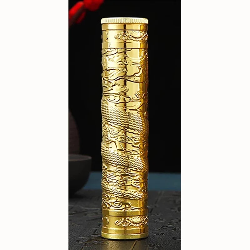 Retro Buddha Metal Incense Case Relief Craft Dragon Incense Box Waterproof Incense Storage Box Incense Accessories