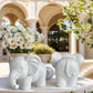 Nordic Style Black and White Golden Elephant Figurine, Auspicious Meaning Home Decoration Item, Stylish and Exquisite Decoration for Living Room and Study, Conveying a Warm Atmosphere