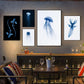 Retro Sea Animal Cyanea Jellyfish Squid Shark Minimalist A Poster HD Posters Home Room Bar Cafe Decor Art Wall Painting Picture