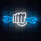 Garage Led Neon Sign, 3D Carved Gear Icon, Usb Powered, Used For Decor Of Bars, Car Service Stations, Parts Stores And Man Caves