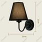 110V/220V Wall Lamp with LED E27 Bulb Fabric Lampshade Wall Sconces for Hotel Bedroom Bedside Living Room Stairs Home Decoration
