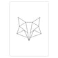 Scandinavian Decor Geometric Fox Diamond Nordic Posters and Prints Wall Art Poster Nordic Decoration Art Decor Canvas Print