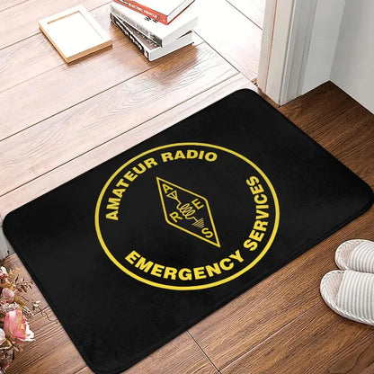 Licensed Ham Retro Radio Operator Doormat Anti-Slip Kitchen Bath Mat Living Room Door Mat Floor Entrance Carpet Rug Doormat