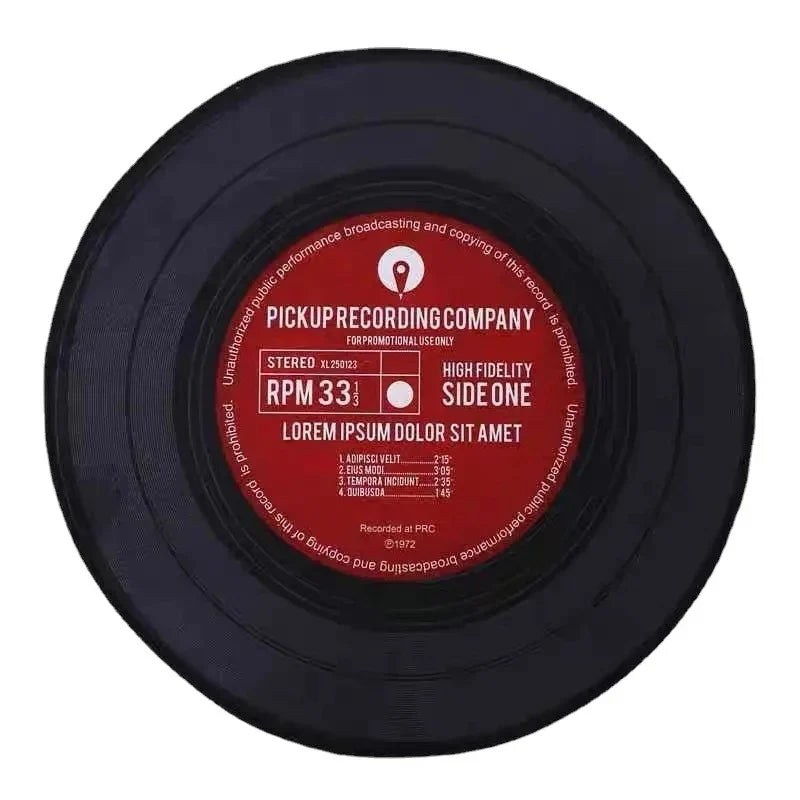 VIKAMA Record Music Cd Carpet Round Game Chair Floor Mat Room Decorated Living Room Lounge Large Area Non-Slip Carpet