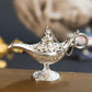 12cm(4.7")Classic Rare Hollow Legend Aladdin Magic Genie Lamps Incense Burners Retro Wishing Oil Lamp Home Decor Gift