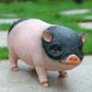 Cute Pink Piggy Resin Statue, Figures Pig DIY Crafts,Garden Decoration, For Tabletop Yard Lawn Porch Balcony Patio Outdoor Decor