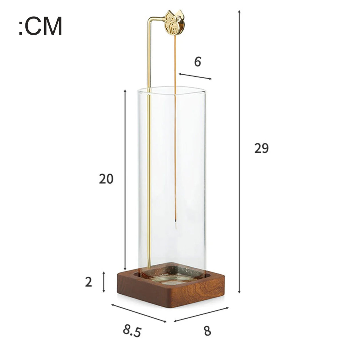 Glass Incense Holder Anti-Ash Flying Incense Stick Holder with Glass Ash Catcher Incense Burner for Yoga Home Decor