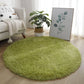 VIKAMA Pink Round Carpet Fluffy Soft Area Floor Mat Children Girls Room Princess Castle Plush Carpet Living Room Home Decor