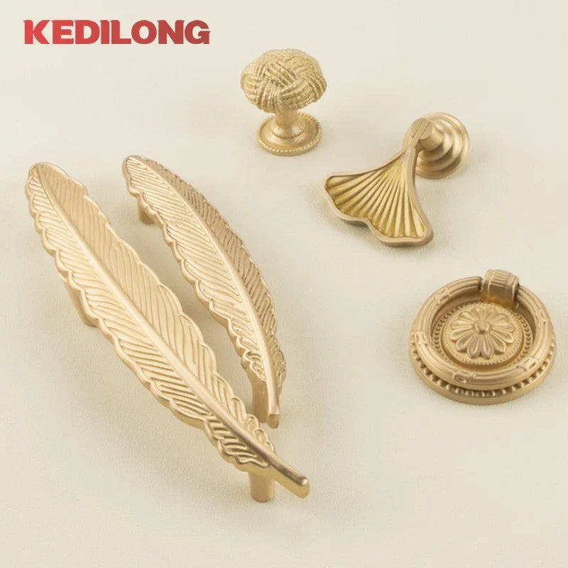 Minimalist solid brass cabinet pulls & handles