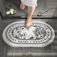 VIKAMA Simple Flowers Imitation Cashmere Toilet Mat Soft Insulation Non-Slip Entrance Carpet Balcony Mat Home Decoration