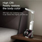 Folding LED Desk Lamp with 3 Speed Dimming Eye Protection USB Charging Book Light with Flashlight And Phone Holder Function