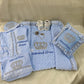 5pcs Baby Girl Outfits Set Welcome Home Hosptial Infant Receiving Blanket Pillow Bed Hat Mittens Romper Set