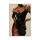 Classic Abstract Wall Art Black Woman Girl with Flowers Canvas Print Poster Printing Poster Home Living Room Bedroom Decoration