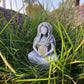 A Zen-Inspired Moon Goddess Statue Ornament, Imitation Stone Texture, Meditation Style, Home Desktop Garden Decoration, Healing and Soul-Healing Item