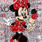 Mickey Mouse Minnie Street Graffiti Canvas Painting Prints Poster Creative Modern Wall Art Pictures Living Room Home Decor