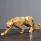 Home Decor Panther Statue Animal Figurine Abstract Geometric Style Resin Leopard Sculpture Home Office Desktop Decoration Crafts