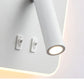 Modern Minimalist Led Wall Lamp USB Charging Indoor Bedroom Lamp Hotel Bedside Reading Lamp Wall Lights Sconce Switch AC 90~240V