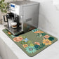VIKAMA Coffee Machine Mat Rubber Backing Water-Absorbent Dish Drying Pad Kitchen Worktop Drainage Mat Home Decor