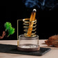 Metal Sage Holder Burner Palo Santo Holder with Glass Ash Catcher Tray Incense Holder for Meditation Yoga Spa