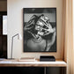 Fashion wall art canvas poster print black and white simple art trendy painting suitable for dorm, modern home decoration