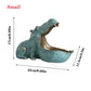 Home Decor Hippo Statue Sculpture Figurine Key Candy Storage Ornaments Container Decoration Table Decoration Accessories Gift